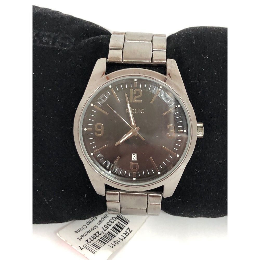 Relic ZRT11011 Women's Grey Stainless Steel Analog Genuine Wrist Watch Bb157